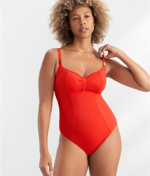 Anya Riva Underwire Balcony One-Piece Swimsuit: undefined
