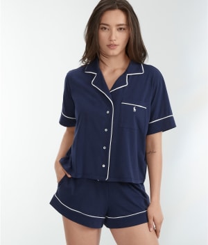The Audrey Knit Pajama Short Set: undefined