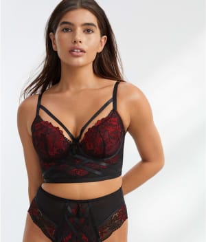 After Hours Cage Longline Bra: undefined