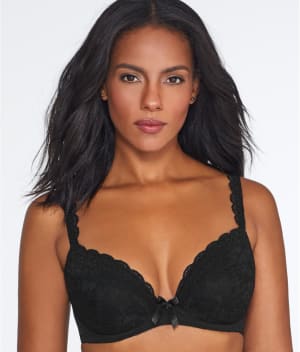 Rebel Padded Plunge Push-Up Bra: undefined