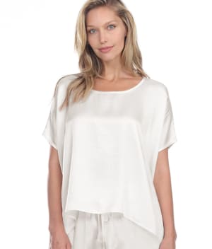 Roxxy Satin Lounge Top: undefined