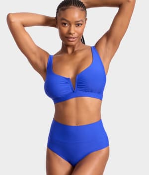 High-Waist Fold-Over Bikini Bottom: undefined