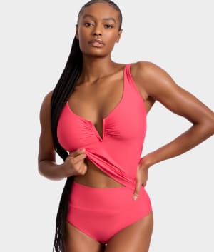 High-Waist Fold-Over Bikini Bottom: undefined