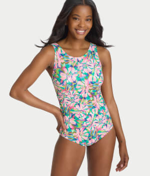 The Slimming High-Neck Underwire One-Piece Swimsuit: undefined