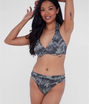 Printed Muse Halter Bikini Top: undefined