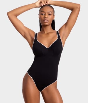 Aurora Lara Plunge Underwire One-Piece: undefined