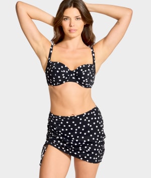 Polka Dot Skirted Bikini Bottom: undefined