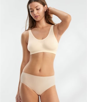 Wonderful Edge Matte Microfiber Modern Hi-Cut Brief: undefined