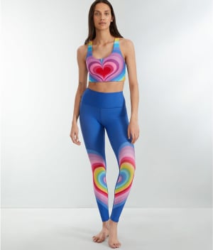 Psychedelic Heart DuoKnit Leggings: undefined