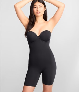 Red Carpet™ Firm Control Strapless Mid-Thigh Shaper: undefined